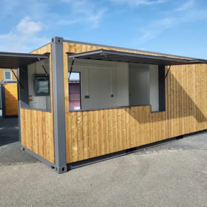 Contenedor snack bar 20 pies Snack-Box con puerta corredera elevable