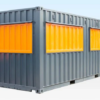 Contenedor local comercial de 20 pies climatizado y cableado