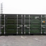 Contenedor 20 pies open side verde RAL 6007 con calidad IICL 6