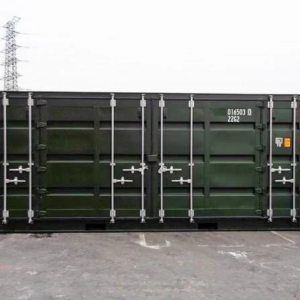 Contenedor 20 pies open side verde RAL 6007 con calidad IICL 6