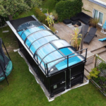 Piscina contenedor con techo de 6,11 x 2,5 m, paquete Premium